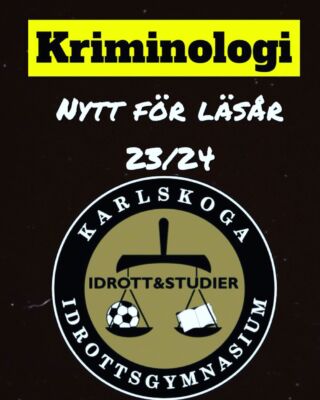 Från och med läsår Ht23/vt24, kommer kriminologi att ingå i studieplanen på båda programmen 🤩